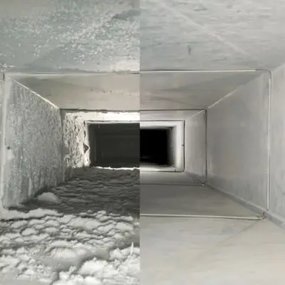 Comparison of dirty and clean air ducts